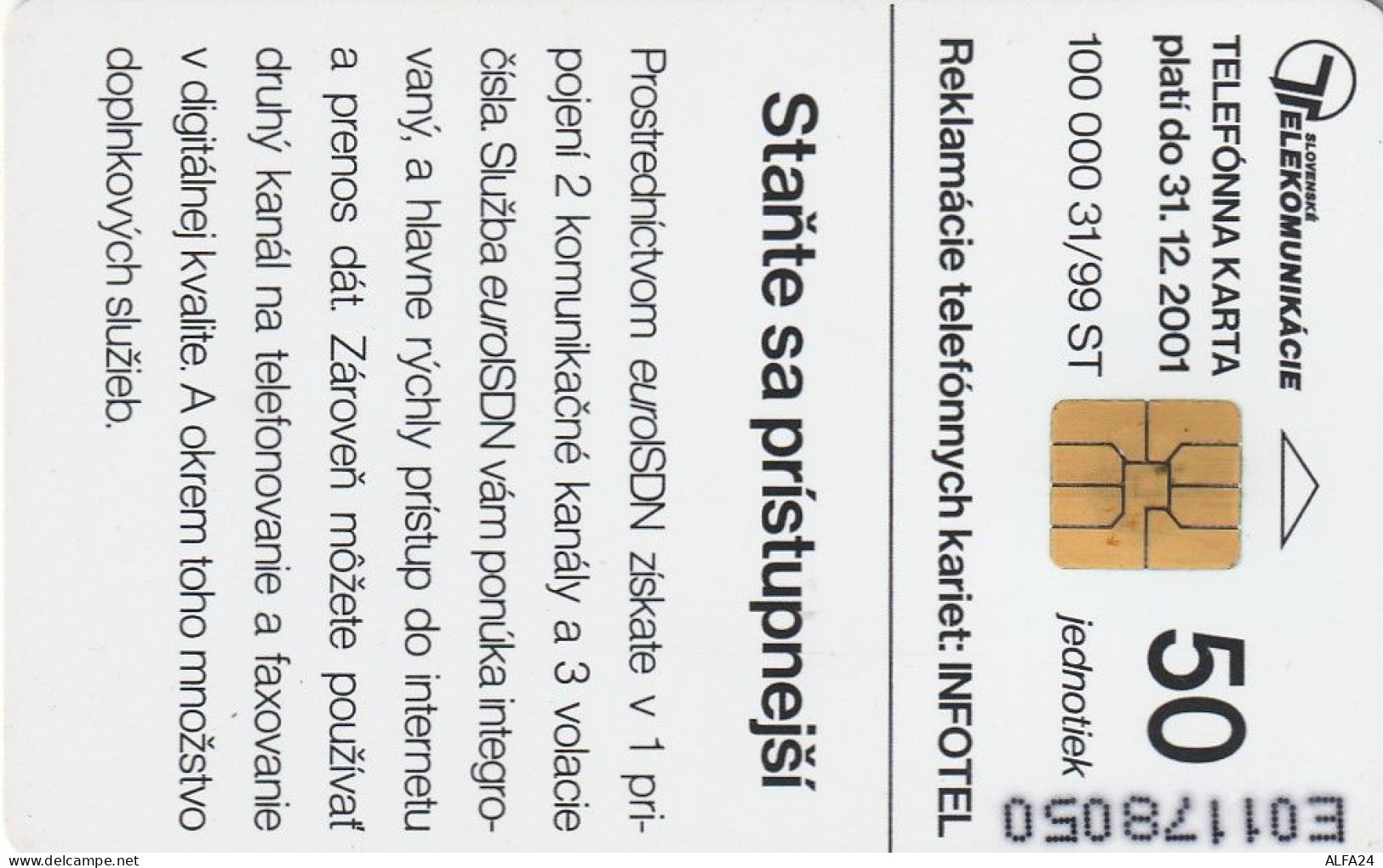 PHONE CARD SLOVACCHIA  (CV1366 - Slovaquie