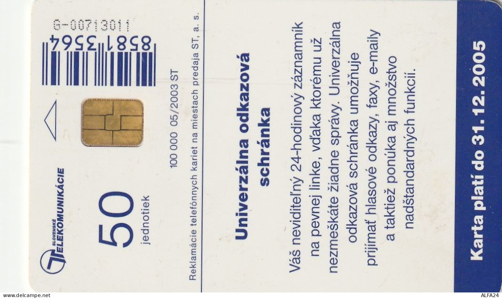 PHONE CARD SLOVACCHIA  (CV1342 - Slovaquie
