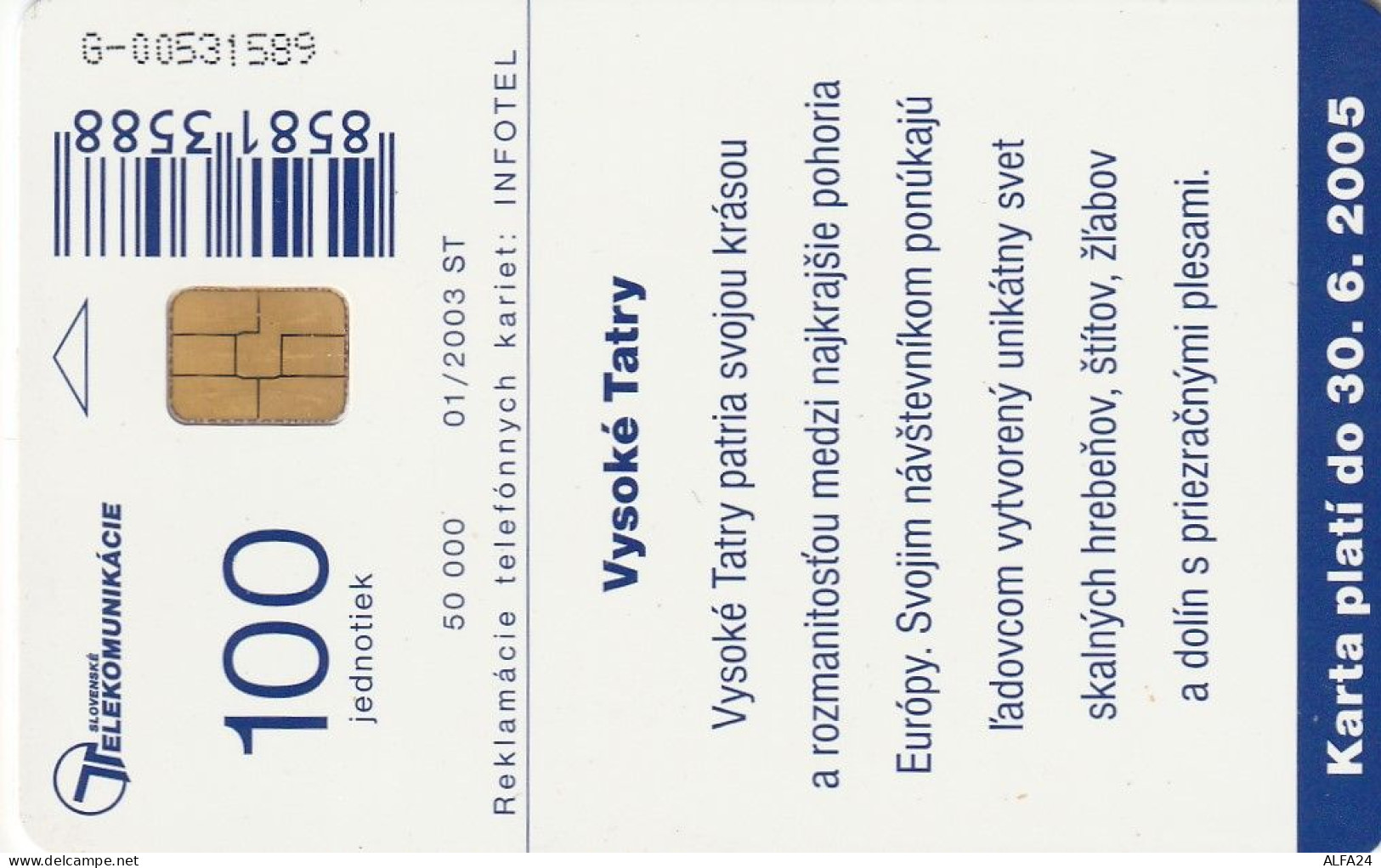 PHONE CARD SLOVACCHIA  (CV1307 - Slovaquie