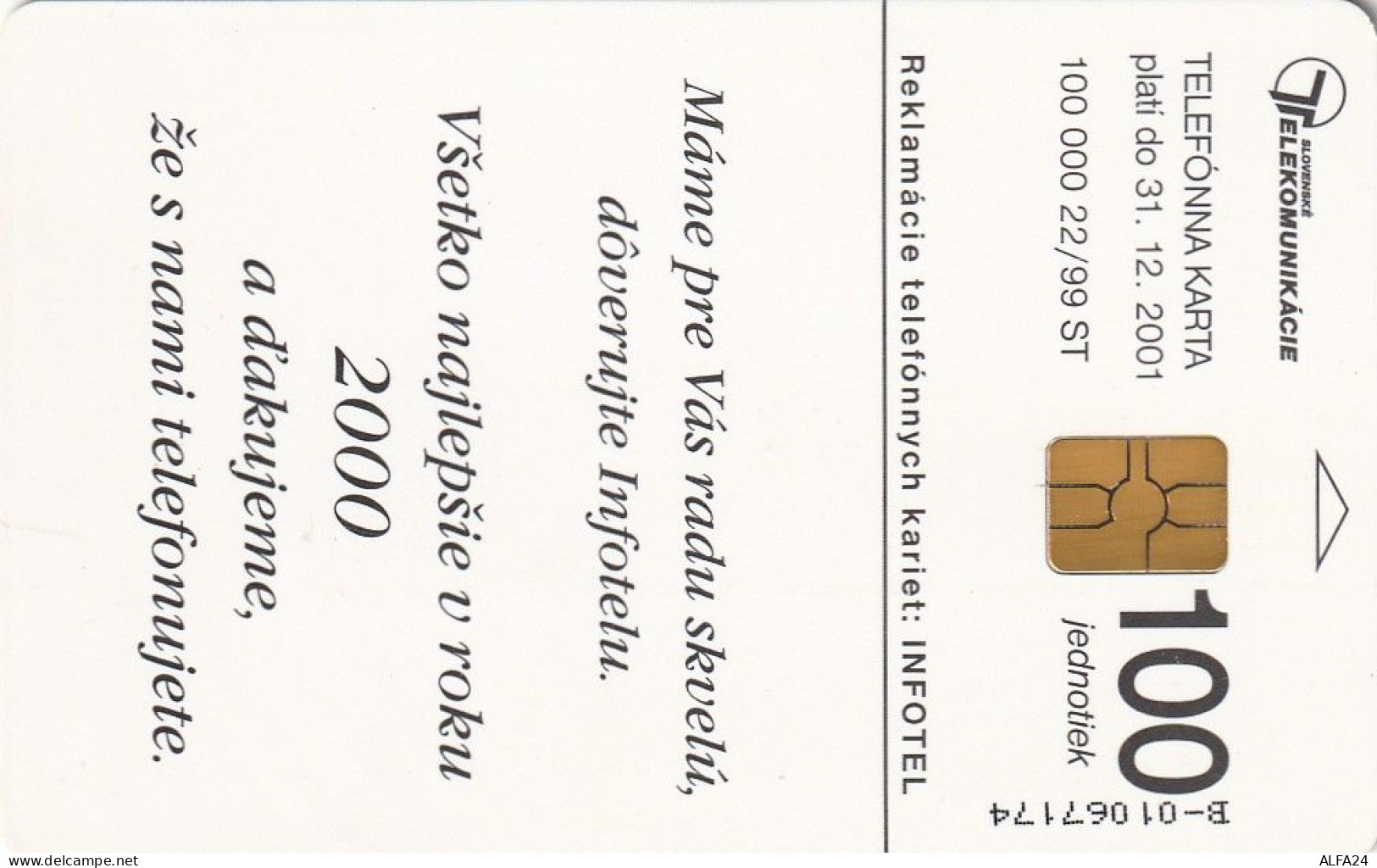 PHONE CARD SLOVACCHIA  (CV1252 - Slowakije