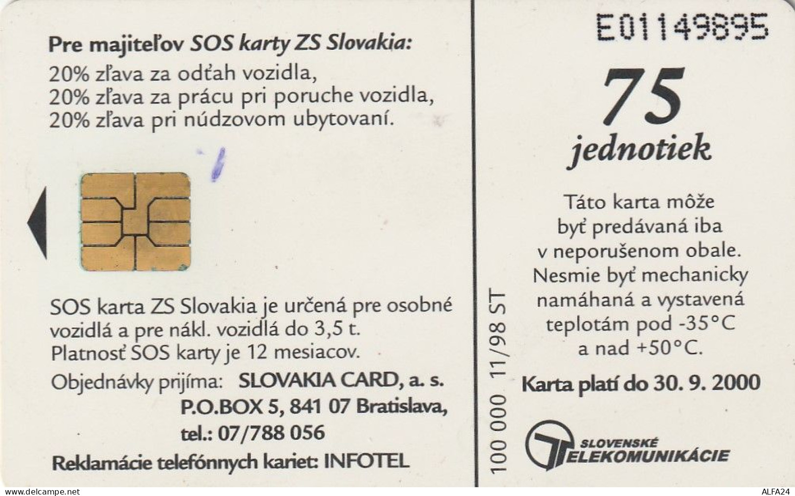 PHONE CARD SLOVACCHIA  (CV1246 - Slowakije
