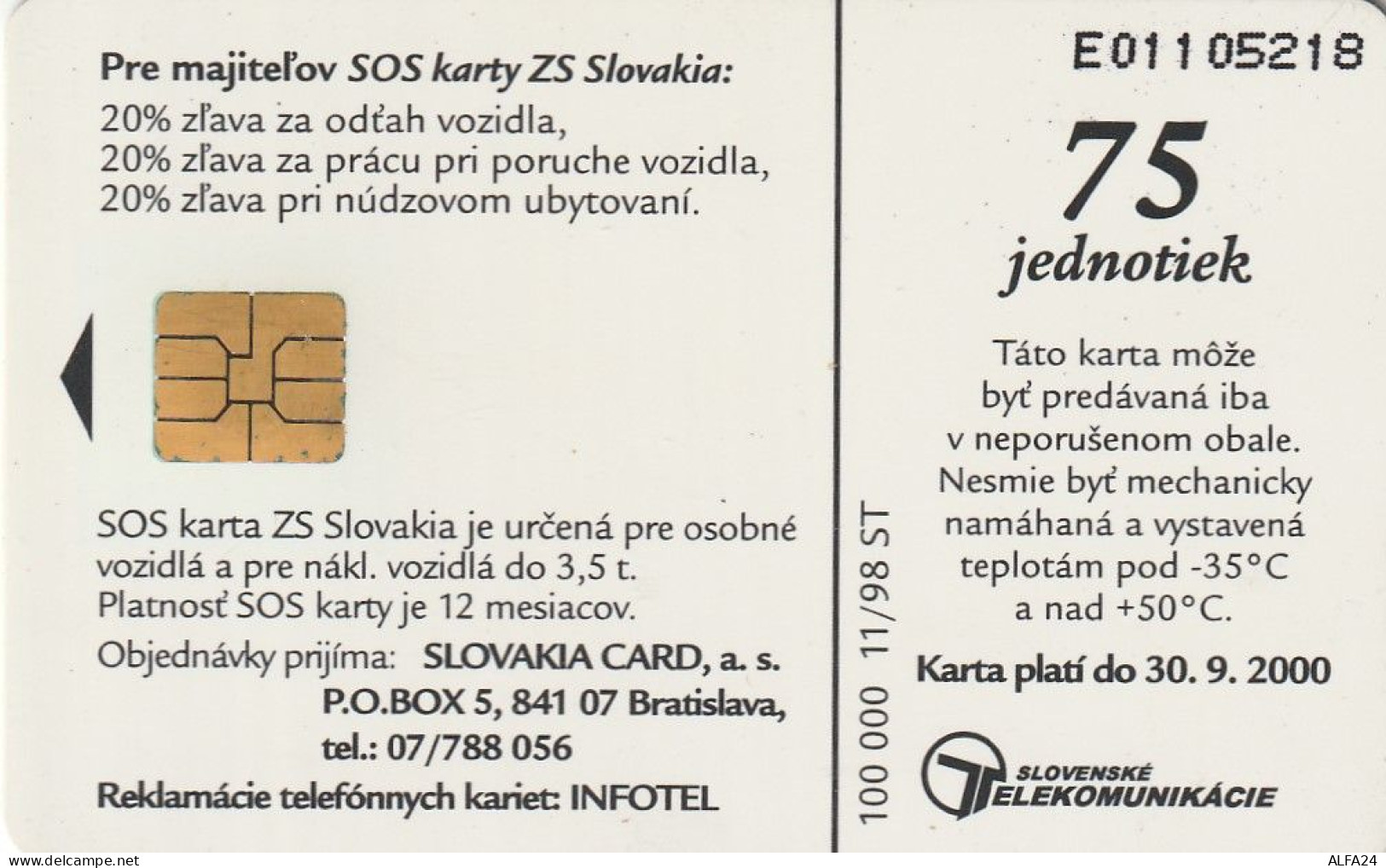 PHONE CARD SLOVACCHIA  (CV1243 - Slowakije