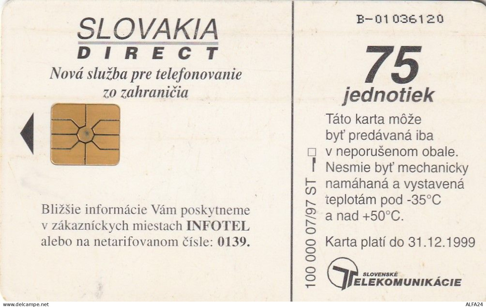 PHONE CARD SLOVACCHIA  (CV1237 - Slovaquie