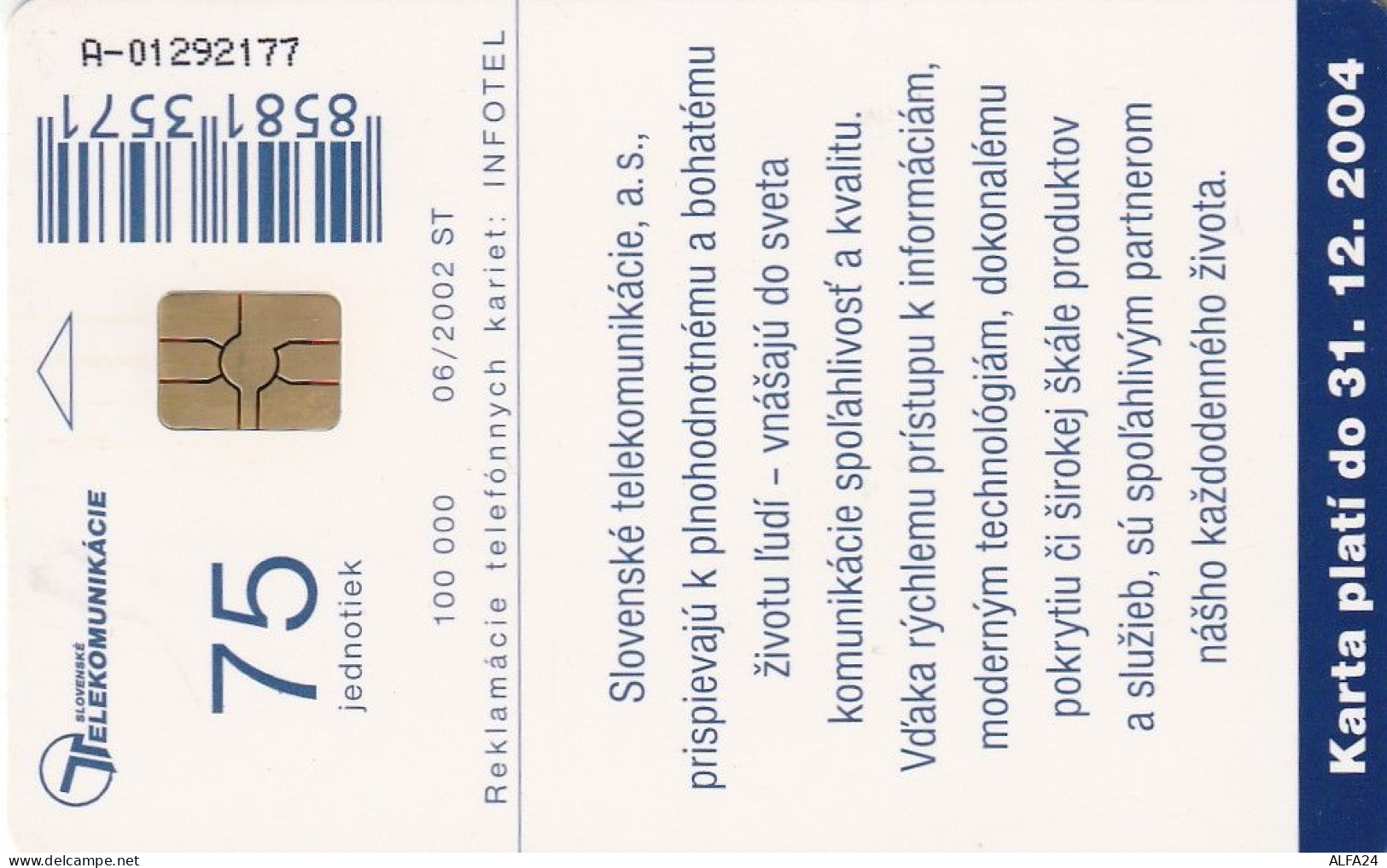 PHONE CARD SLOVACCHIA  (CV1229 - Slowakije