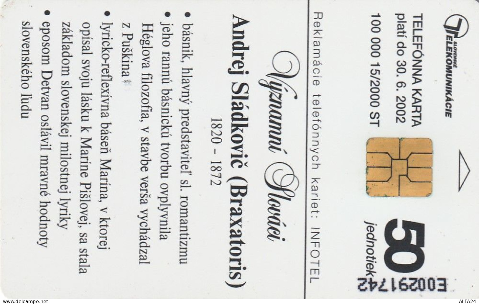 PHONE CARD SLOVACCHIA  (CV1232 - Slovaquie