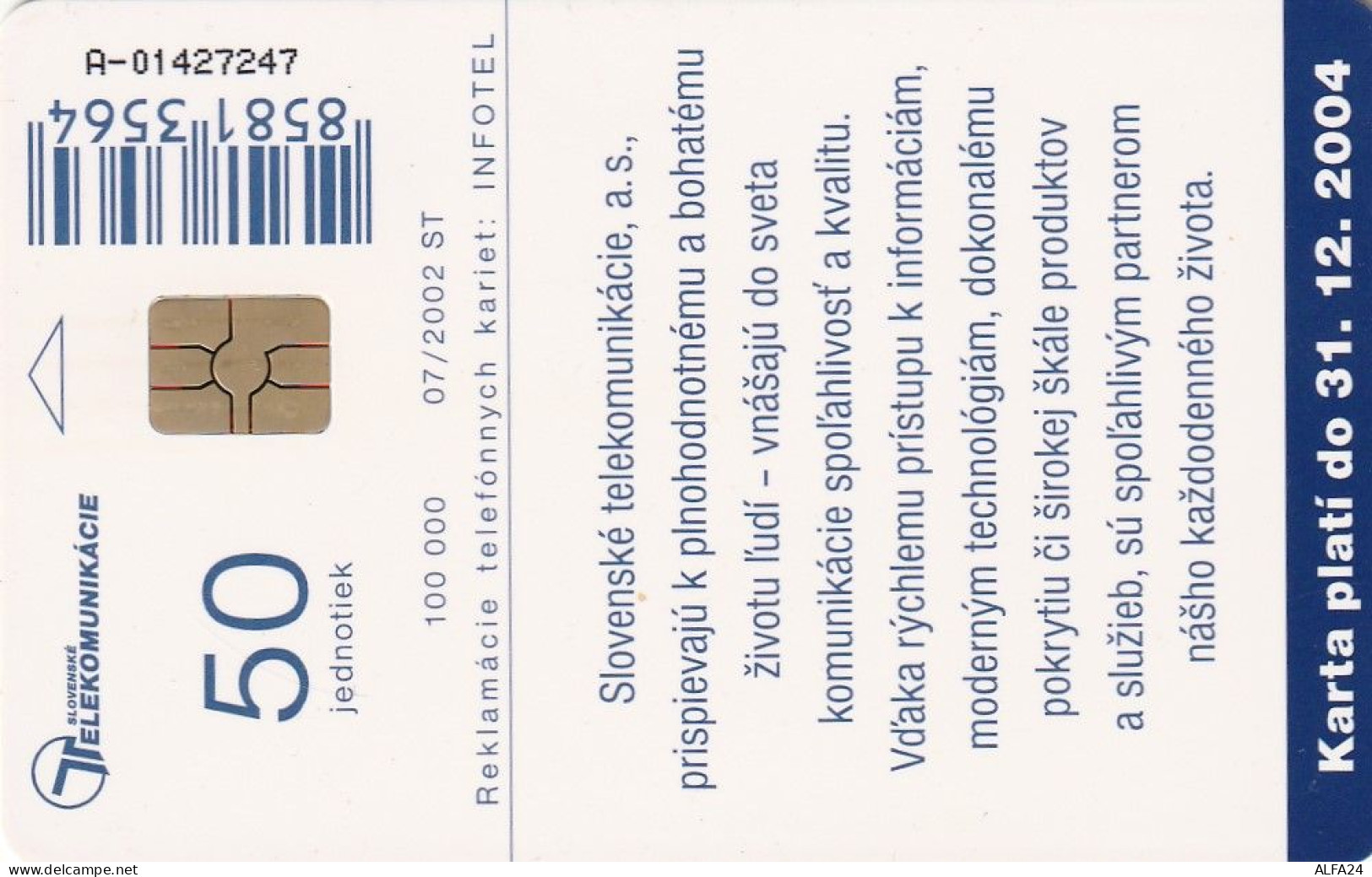 PHONE CARD SLOVACCHIA  (CV1224 - Slovaquie