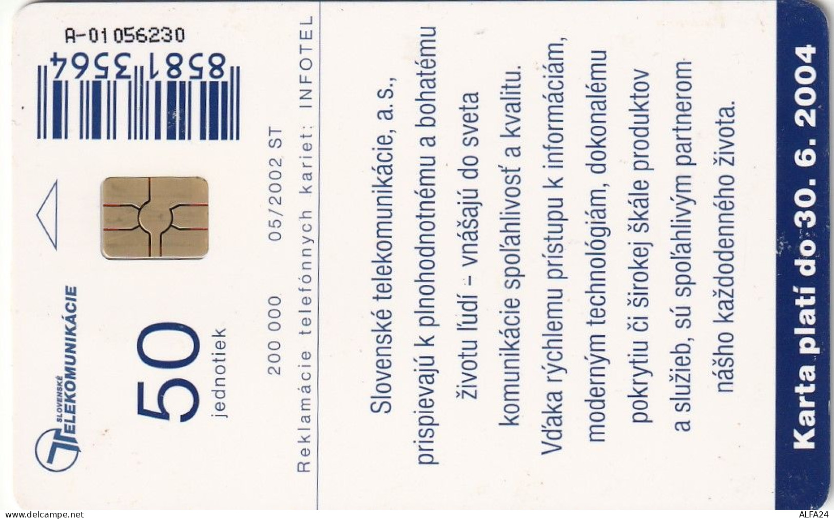 PHONE CARD SLOVACCHIA  (CV1218 - Slovaquie