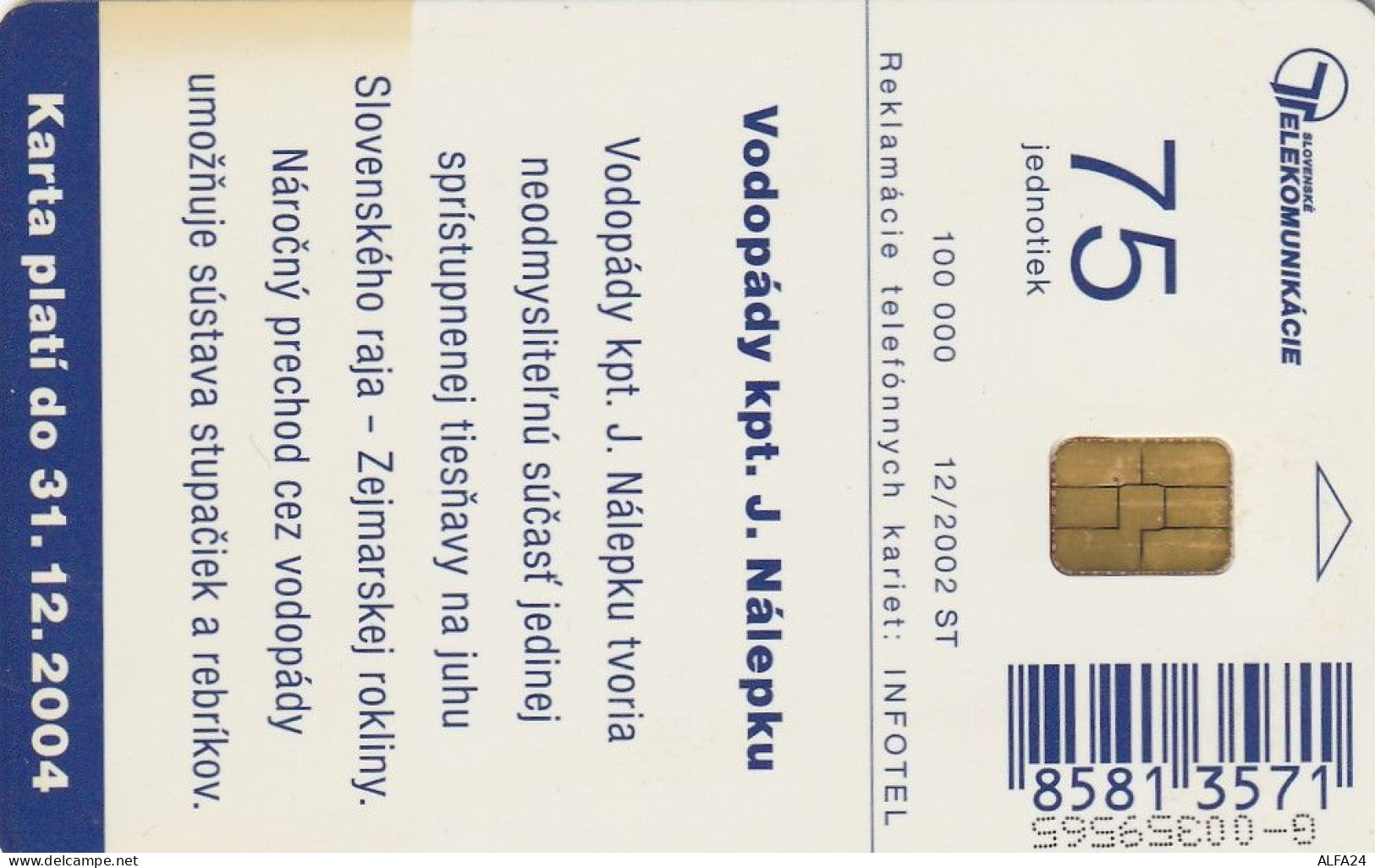 PHONE CARD SLOVACCHIA  (CV1208 - Slovaquie