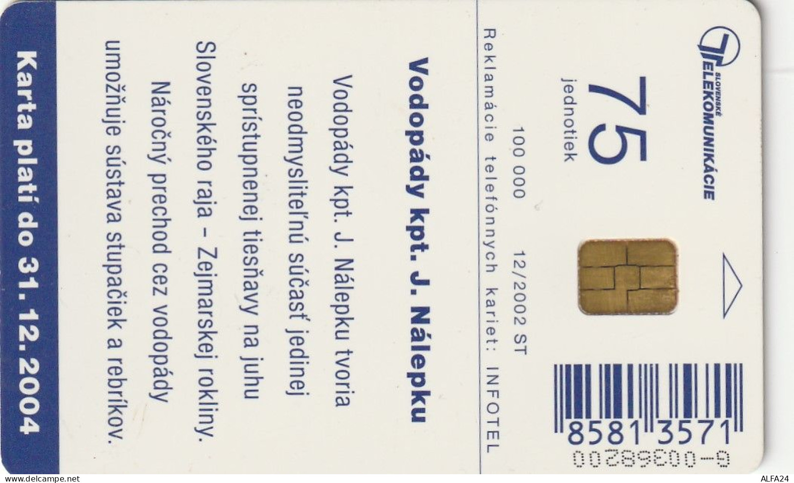 PHONE CARD SLOVACCHIA  (CV1205 - Slovaquie