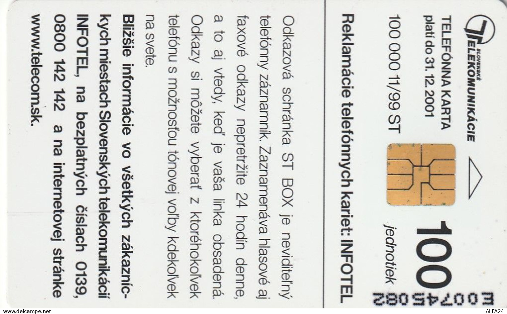 PHONE CARD SLOVACCHIA  (CV1180 - Slovaquie