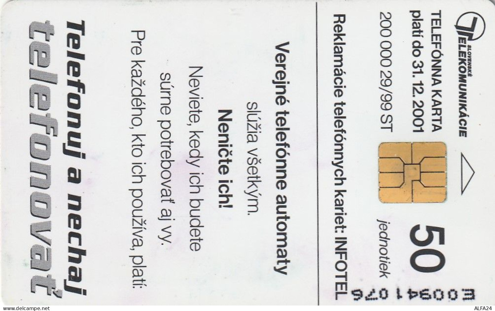 PHONE CARD SLOVACCHIA  (CV1178 - Slovaquie