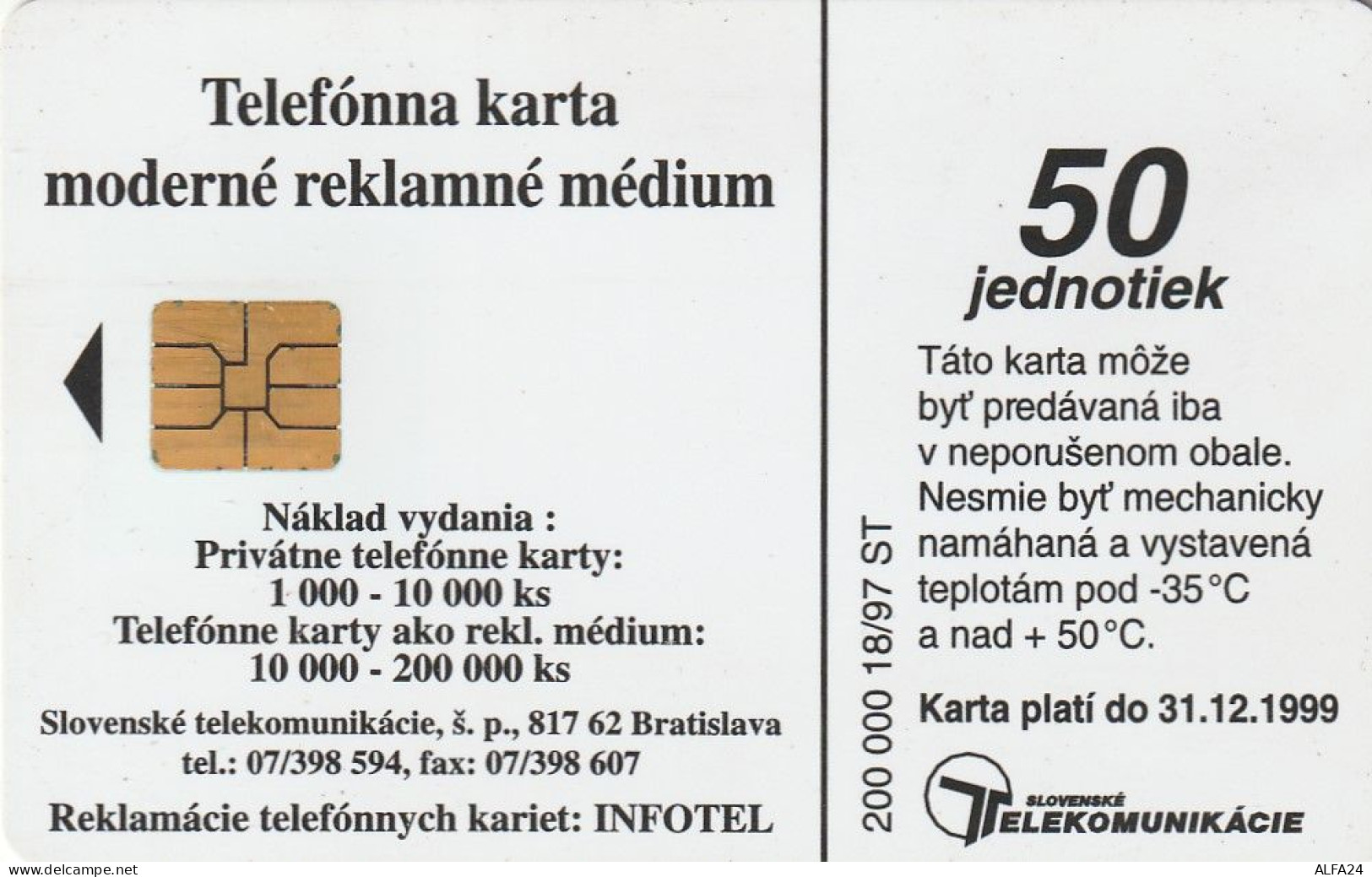 PHONE CARD SLOVACCHIA  (CV1174 - Slowakei