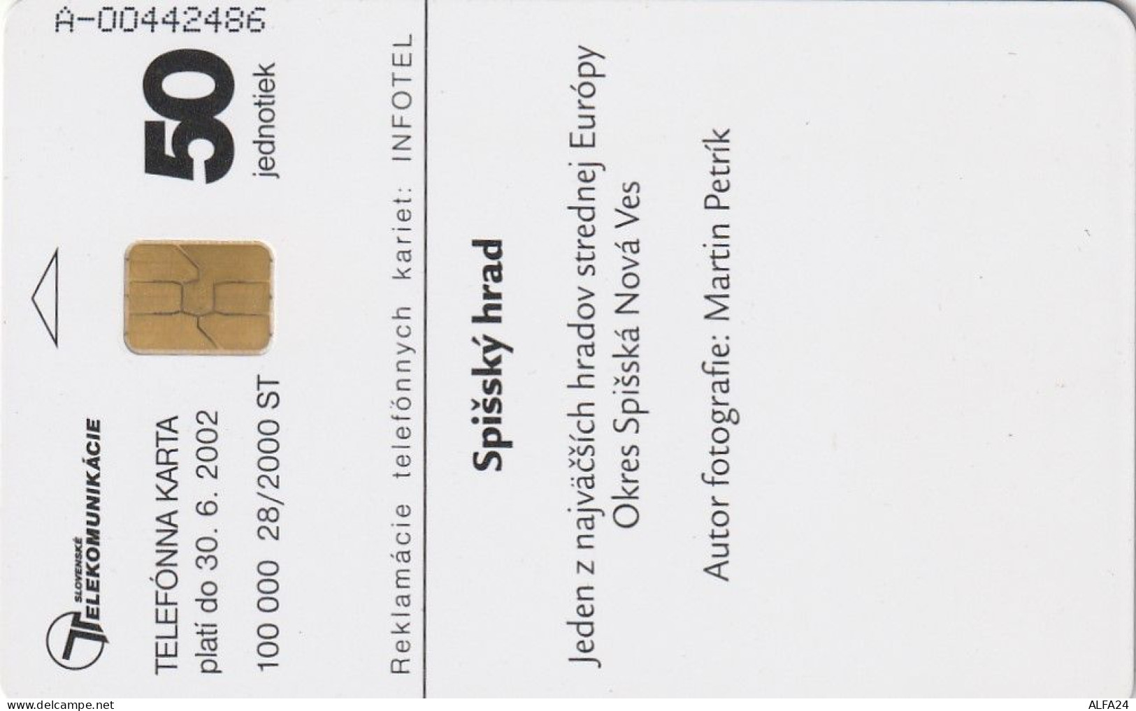 PHONE CARD SLOVACCHIA  (CV1166 - Slowakei