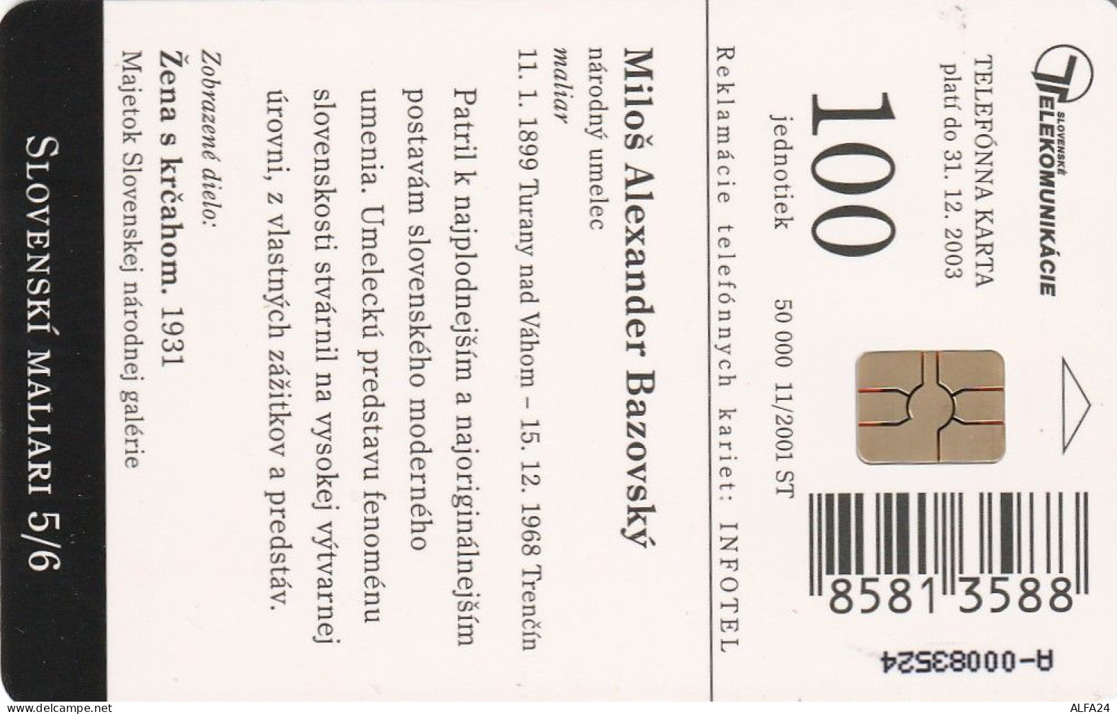 PHONE CARD SLOVACCHIA  (CV1172 - Slovaquie