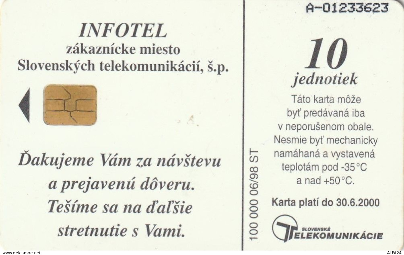 PHONE CARD SLOVACCHIA  (CV1142 - Slovaquie