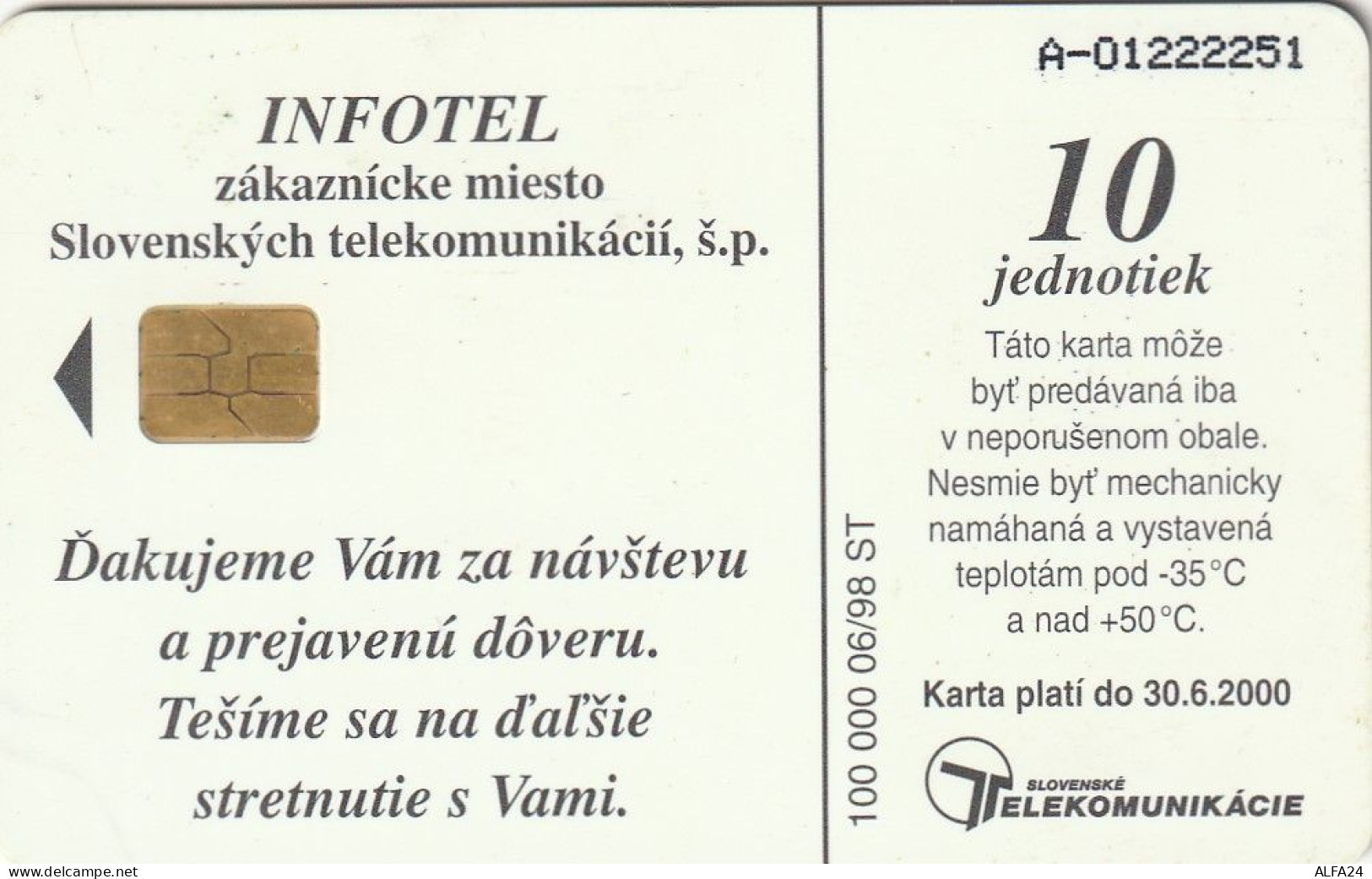 PHONE CARD SLOVACCHIA  (CV1141 - Slowakei