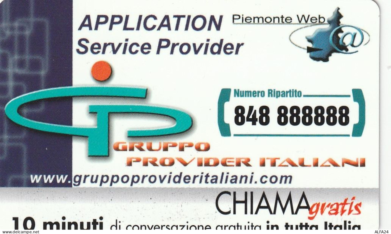 CHIAMAGRATIS MASTER/PROTOTIPO 201 GRUPPO PROVIDER  (CV1926 - Private-Omaggi