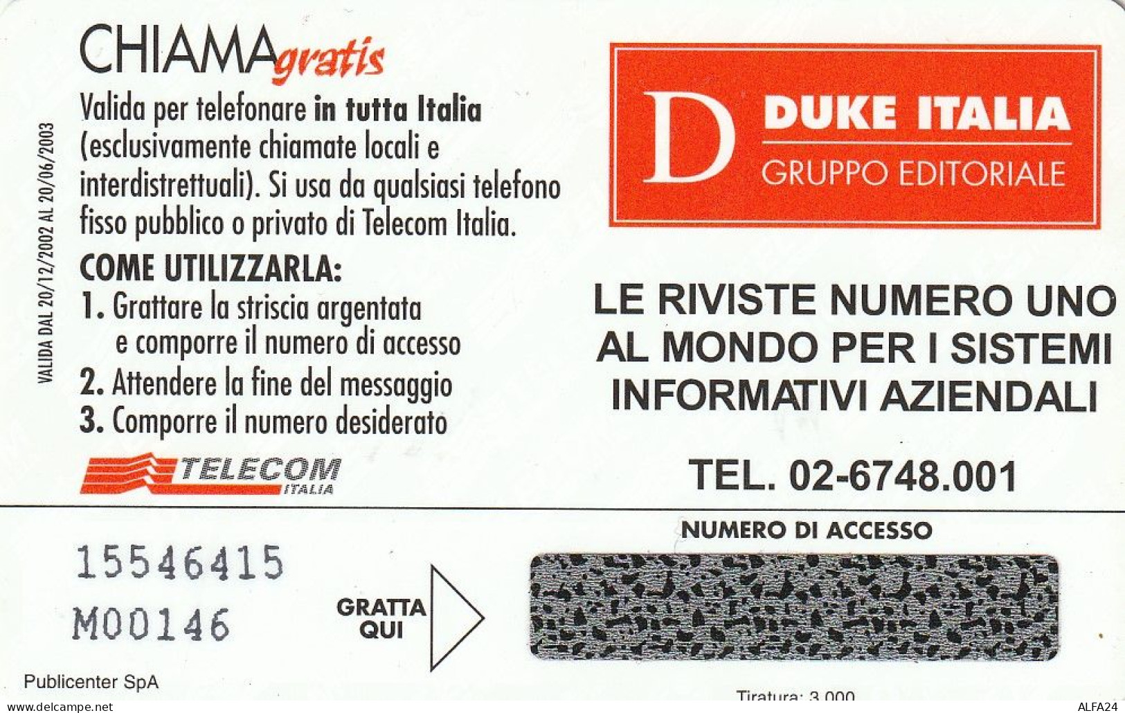 CHIAMAGRATIS MASTER/PROTOTIPO 497 DUKE  (CV1815 - Private - Tribute