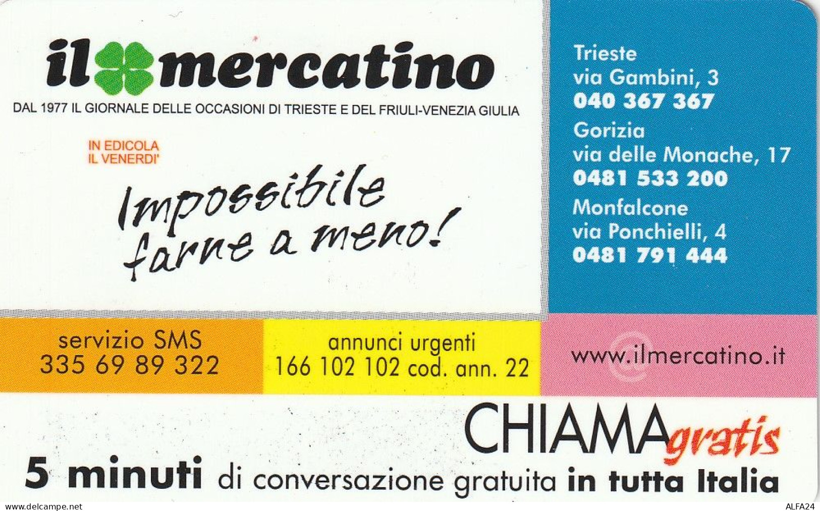 CHIAMAGRATIS MASTER/PROTOTIPO 195 IL MERCATINO  (CV1800 - Private - Tribute