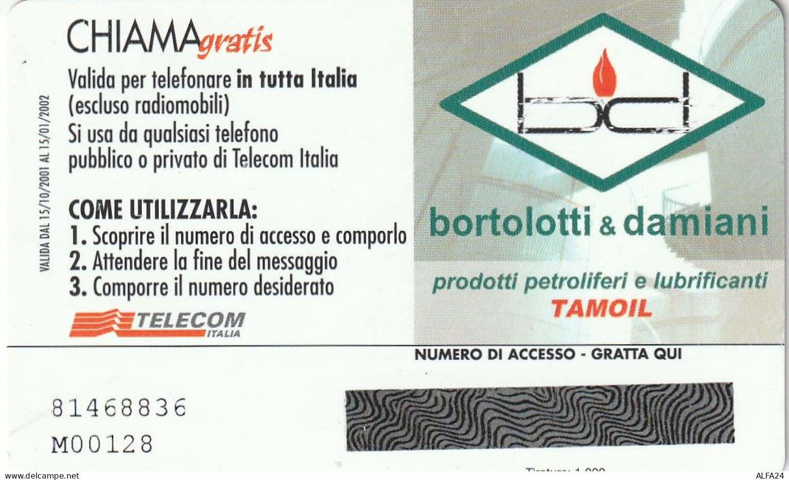 CHIAMAGRATIS MASTER/PROTOTIPO 177 BORTOLOTTI  (CV1777 - Private-Omaggi