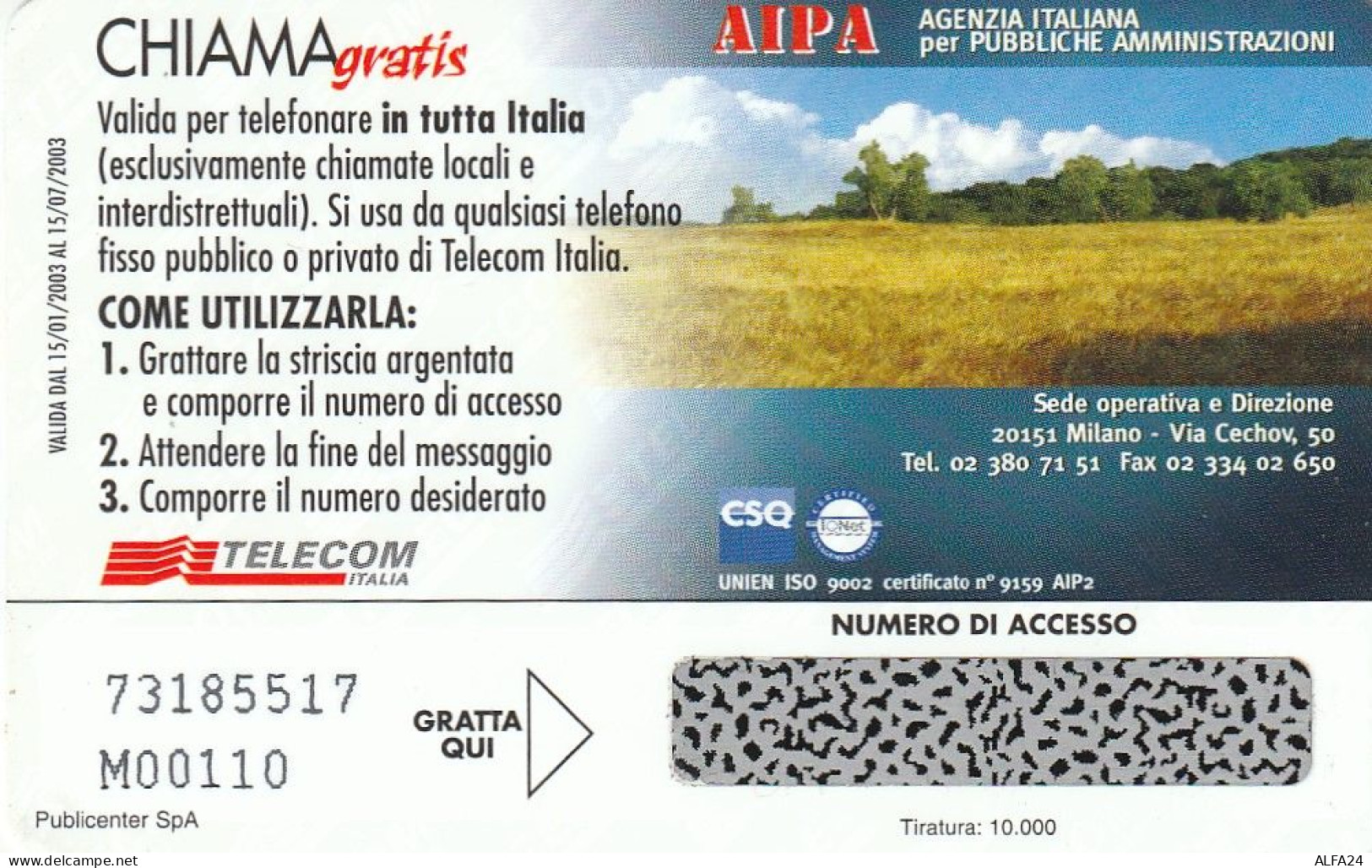 CHIAMAGRATIS MASTER/PROTOTIPO 513 AIPA  (CV1725 - Private-Omaggi