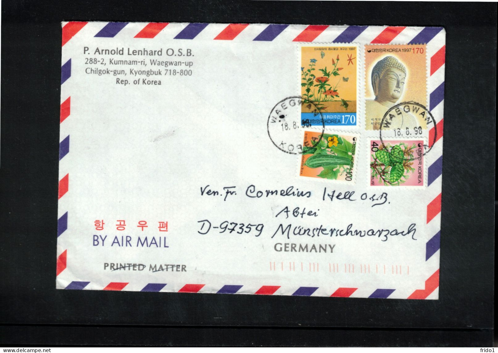 South Korea 1998 Interesting Airmail Letter - Corée Du Sud
