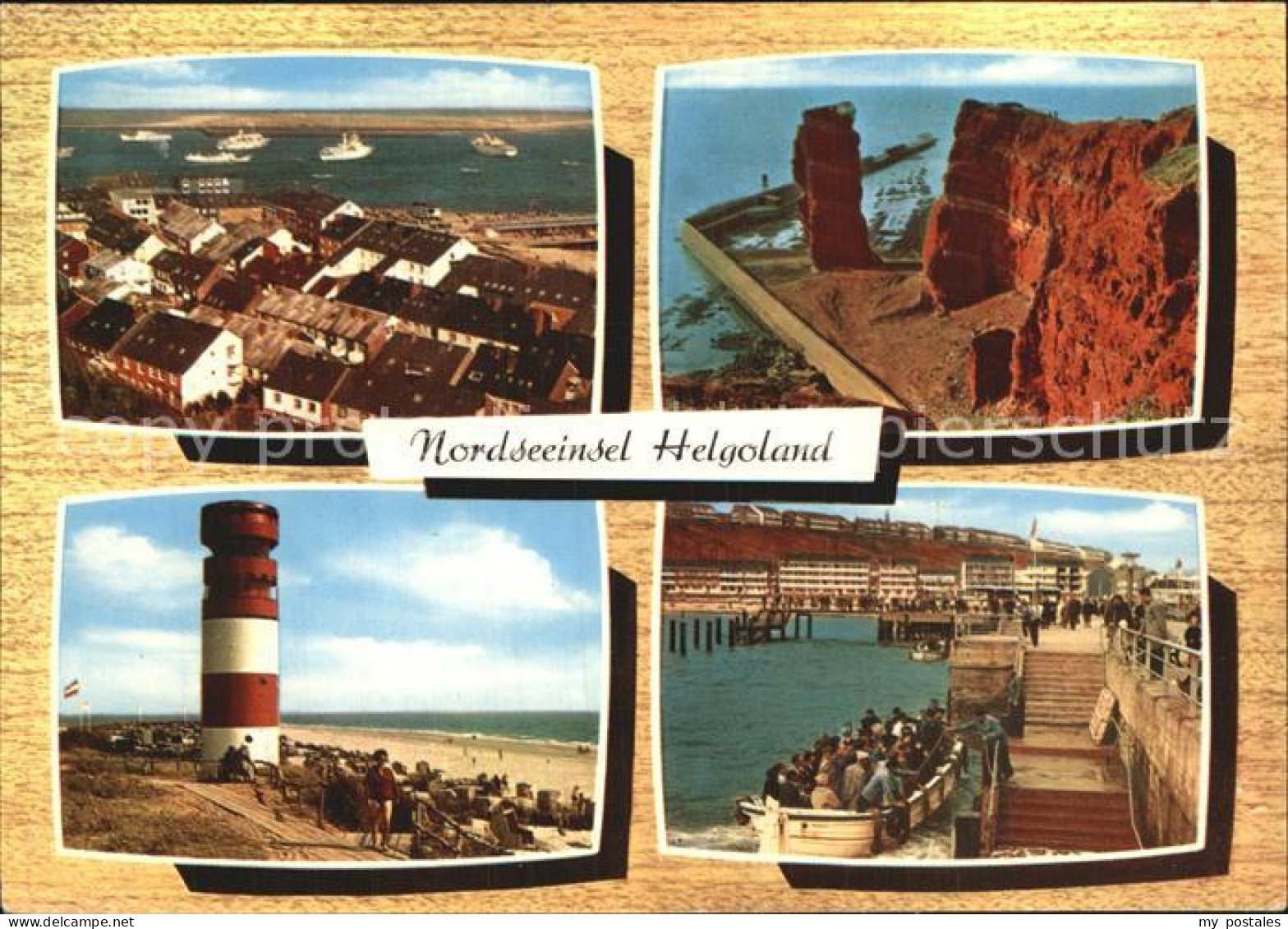 42600101 Helgoland Leuchtturm Panorama Bootsanlegestelle Helgoland - Helgoland