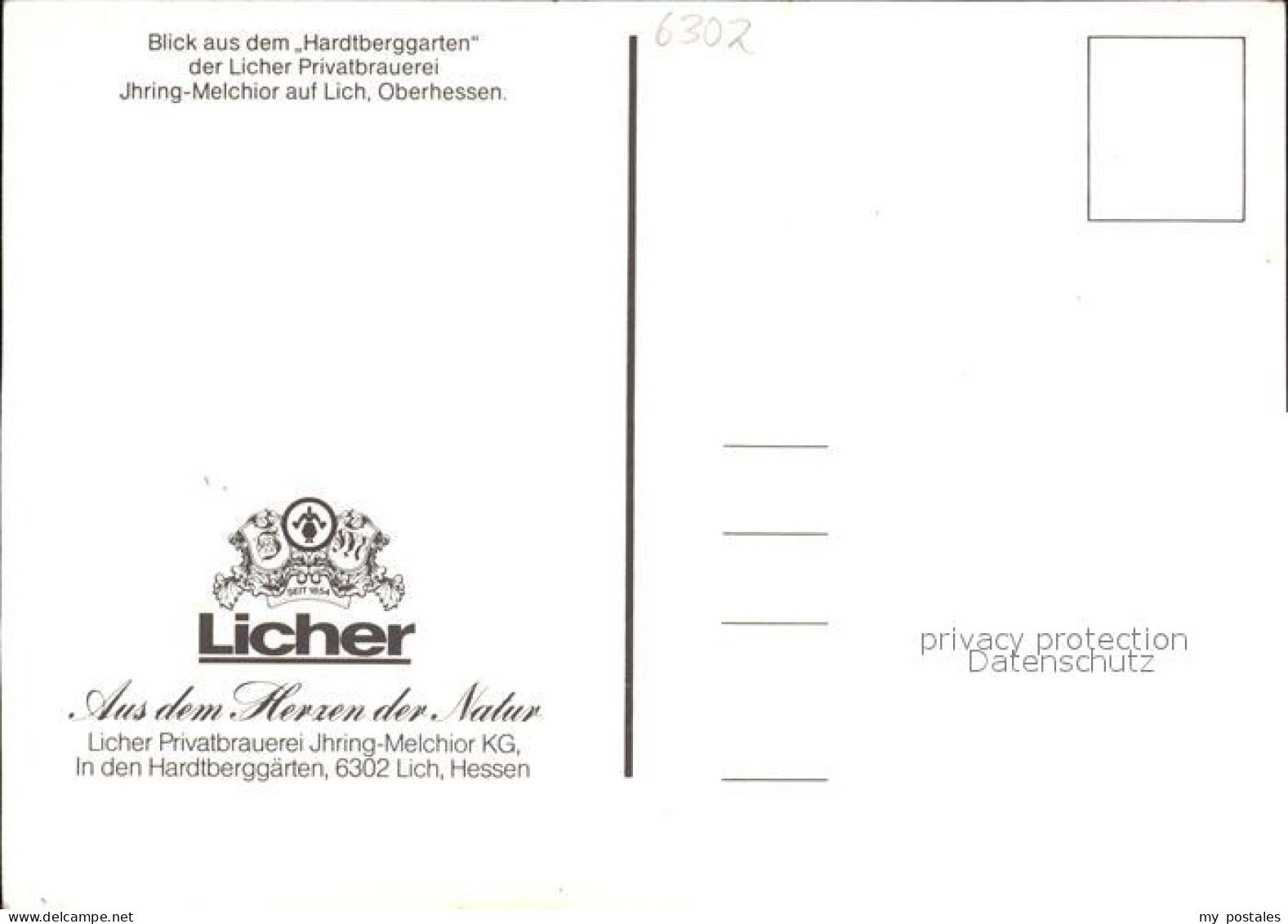 42599961 Lich Hessen Hardtberggarten Licher Privatbrauerei Jhring Melchior Lich - Lich