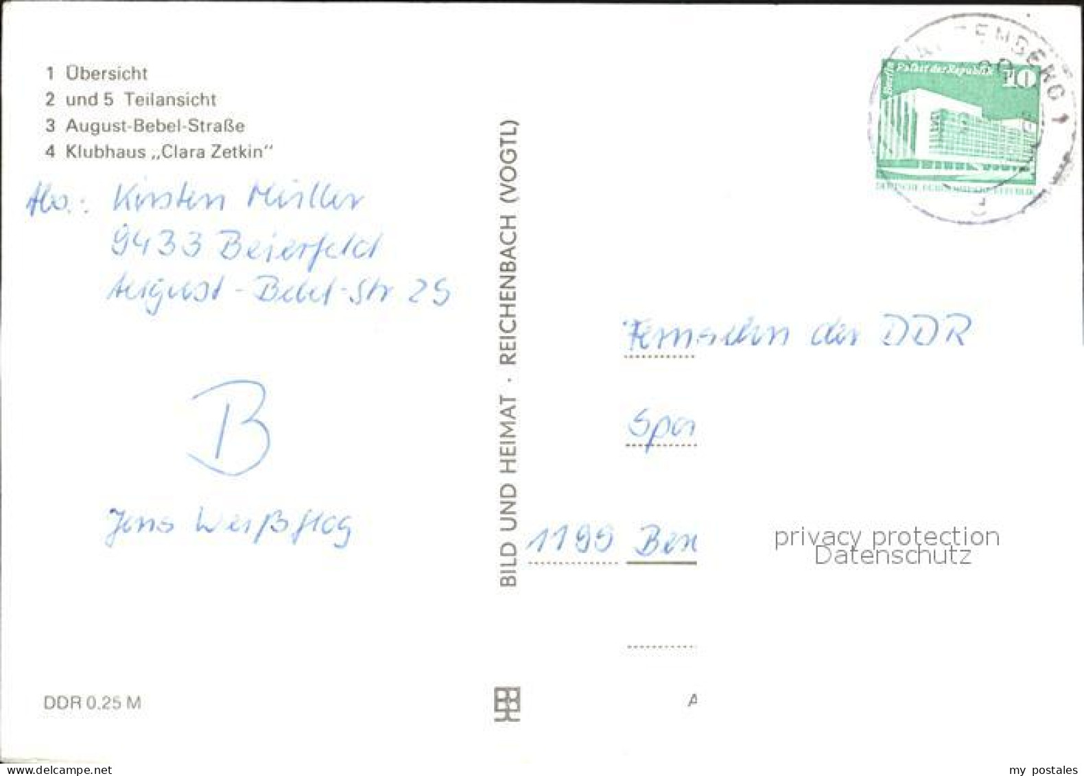 42599394 Beierfeld Teilansicht August Bebel Strasse Klubhaus Clara Zetkin Beierf - Gruenhain