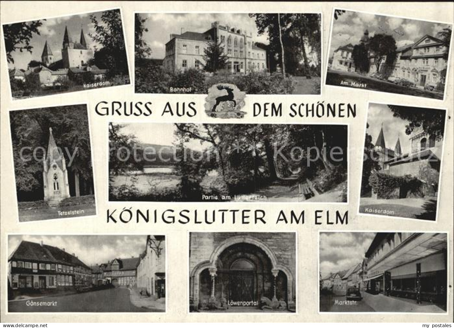 42599217 Koenigslutter Elm Kaiserdom Loewenportal Gaensemarkt Bahnhof Koenigslut - Königslutter