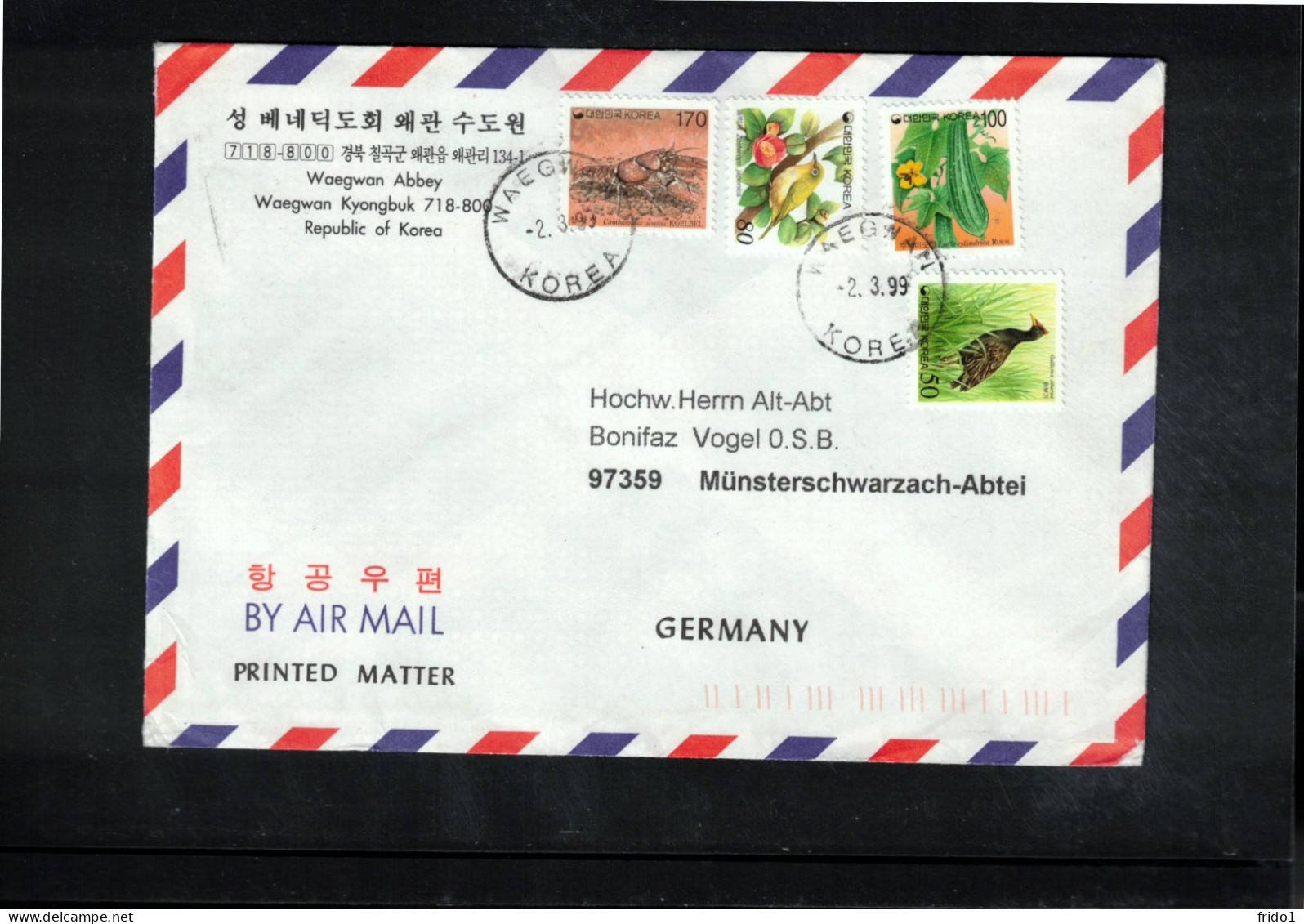 South Korea 1999 Interesting Airmail Letter - Corée Du Sud