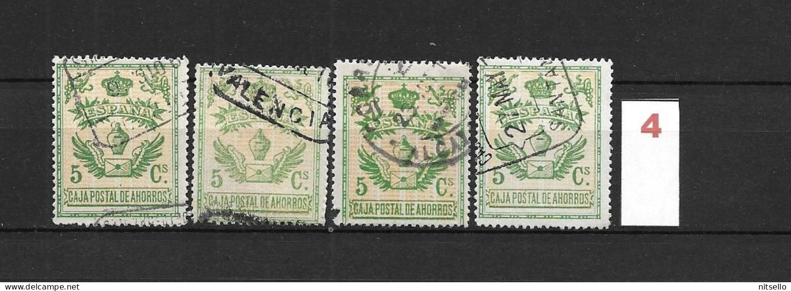 LOTE 1891 B  ///   ESPAÑA 1918 CAJA POSTAL DE AHORROS 5 CTMOS         ¡¡¡ LIQUIDACION - JE LIQUIDE - SIEDLUNG !!! - Fiscale Zegels