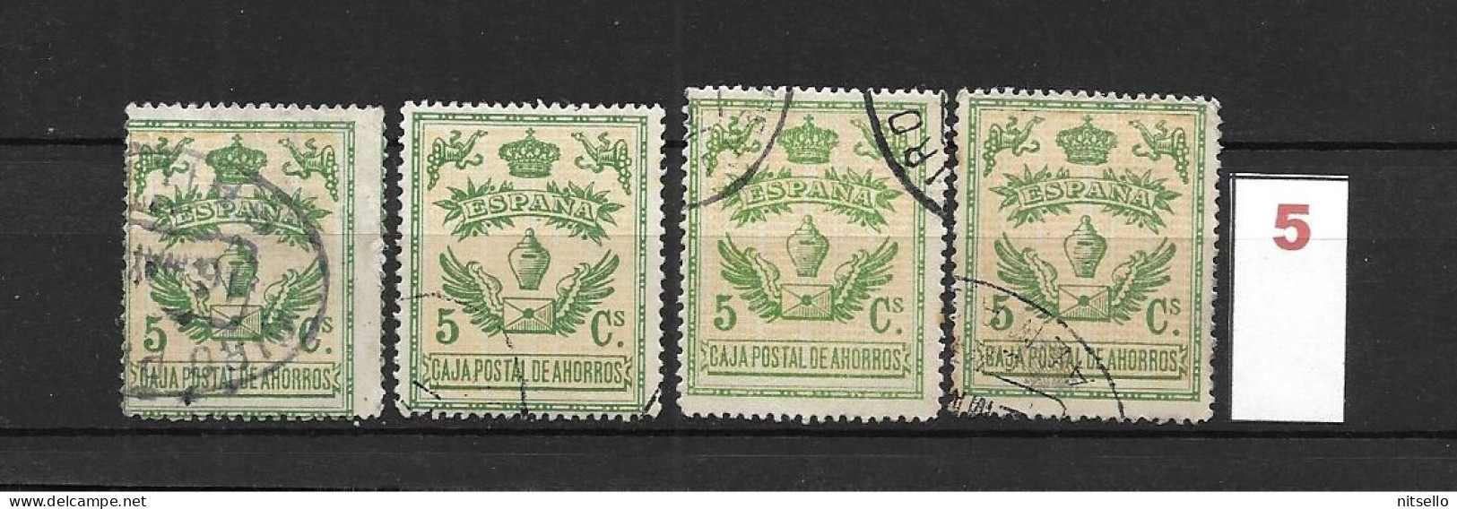 LOTE 1891 B  ///   ESPAÑA 1918 CAJA POSTAL DE AHORROS 5 CTMOS         ¡¡¡ LIQUIDACION - JE LIQUIDE - SIEDLUNG !!! - Steuermarken