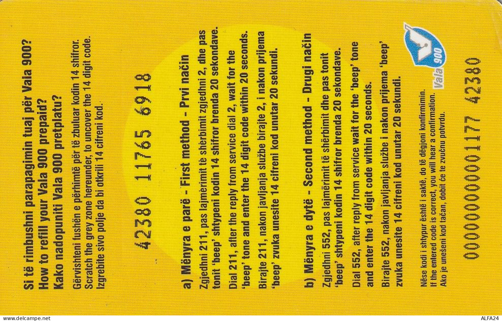 PREPAID PHONE CARD KOSOVO  (CV4179 - Kosovo