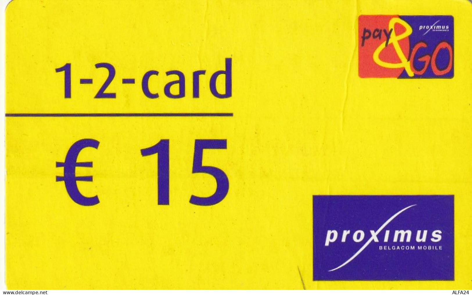 PREPAID PHONE CARD BELGIO  (CV2990 - GSM-Kaarten, Herlaadbaar & Voorafbetaald