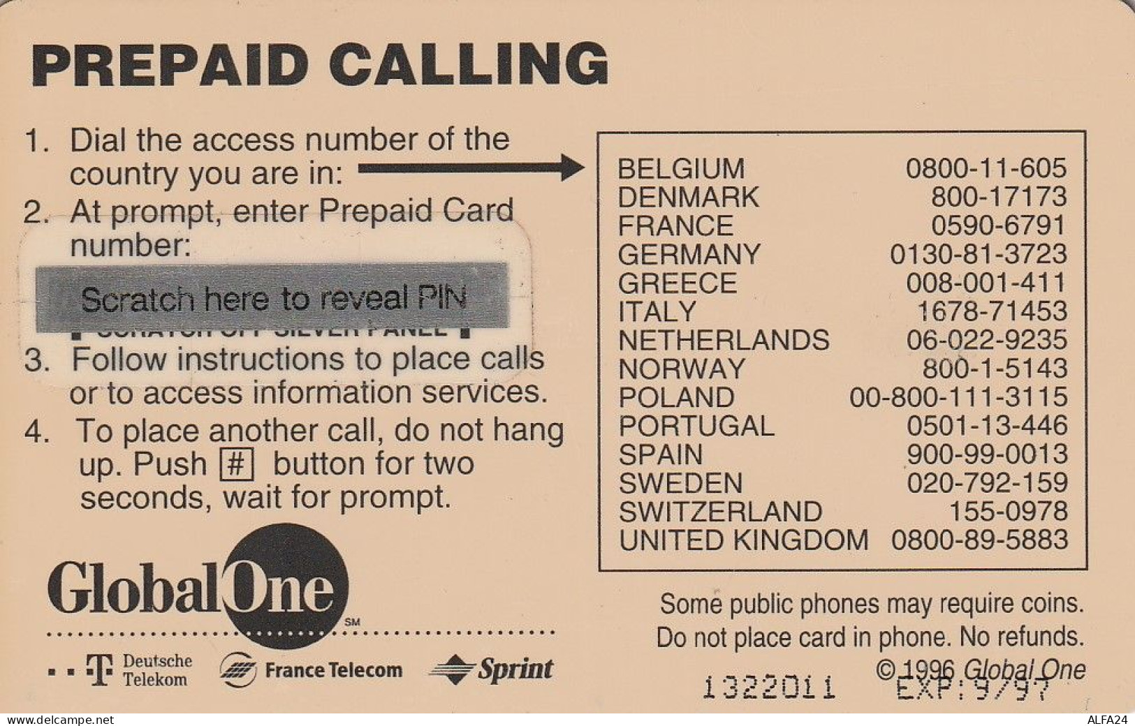 PREPAID PHONE CARD BELGIO  (CV2947 - [2] Prepaid & Refill Cards