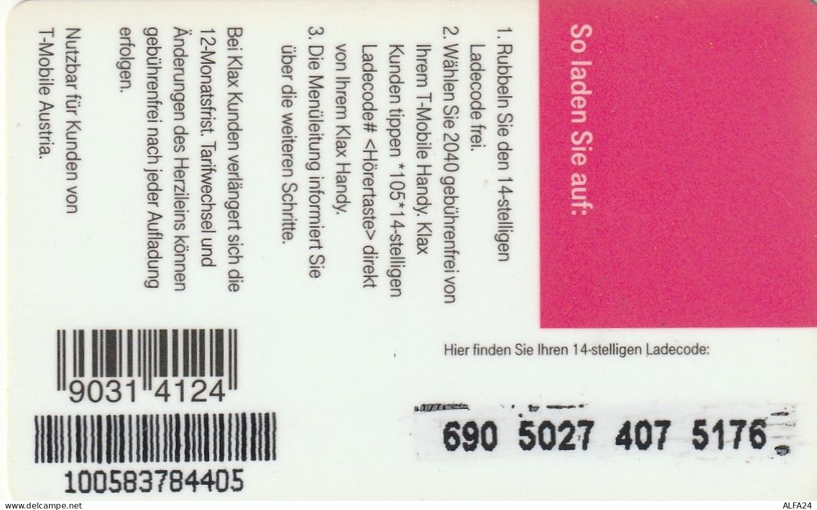 PREPAID PHONE CARD GERMANIA  (CV4702 - GSM, Cartes Prepayées & Recharges