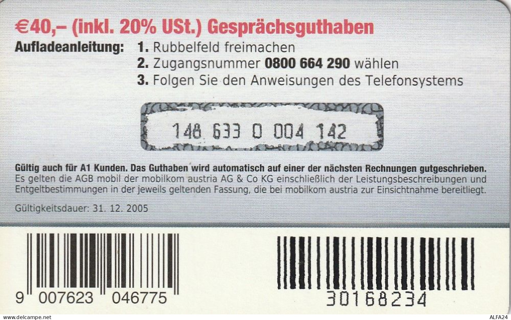 PREPAID PHONE CARD GERMANIA  (CV4677 - GSM, Cartes Prepayées & Recharges