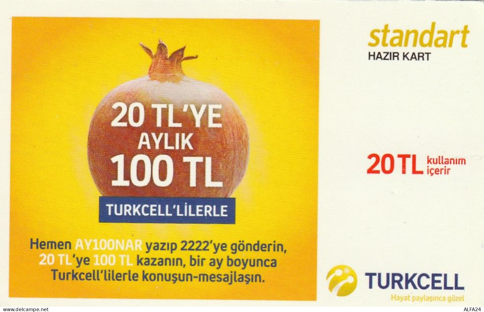 PREPAID PHONE CARD TURCHIA  (CV4660 - Turquie