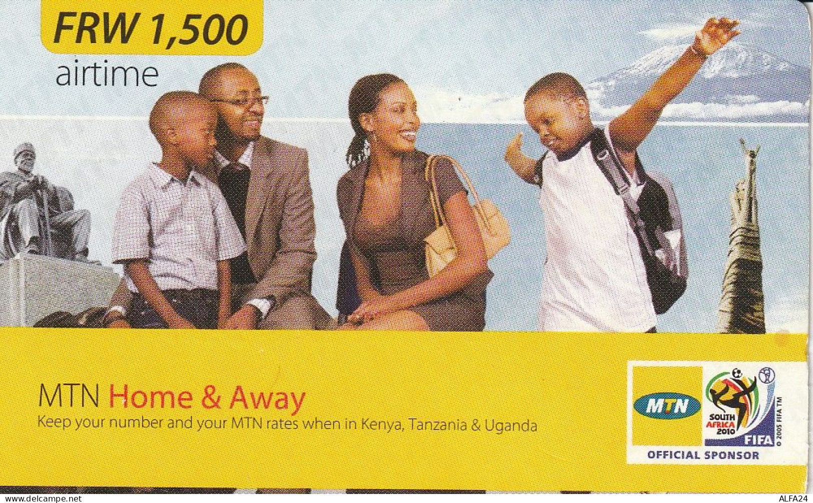 PREPAID PHONE CARD RWANDA  (CV4610 - Rwanda