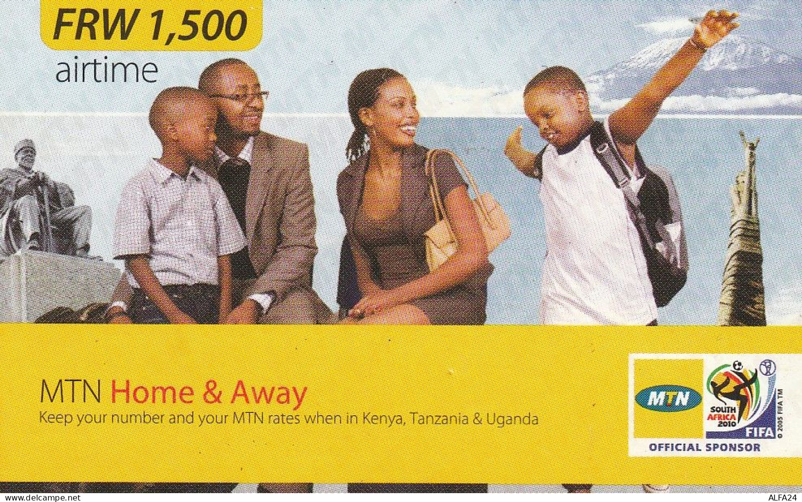 PREPAID PHONE CARD RWANDA  (CV4601 - Ruanda