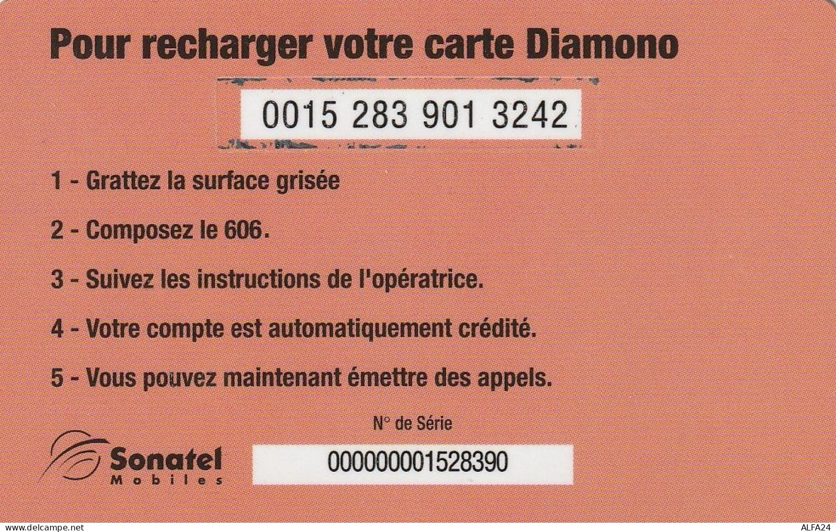 PREPAID PHONE CARD SENEGAL  (CV4548 - Senegal