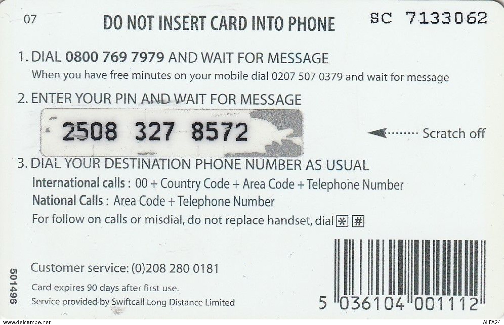 PREPAID PHONE CARD UK  (CV4391 - BT Schede Mondiali (Prepagate)