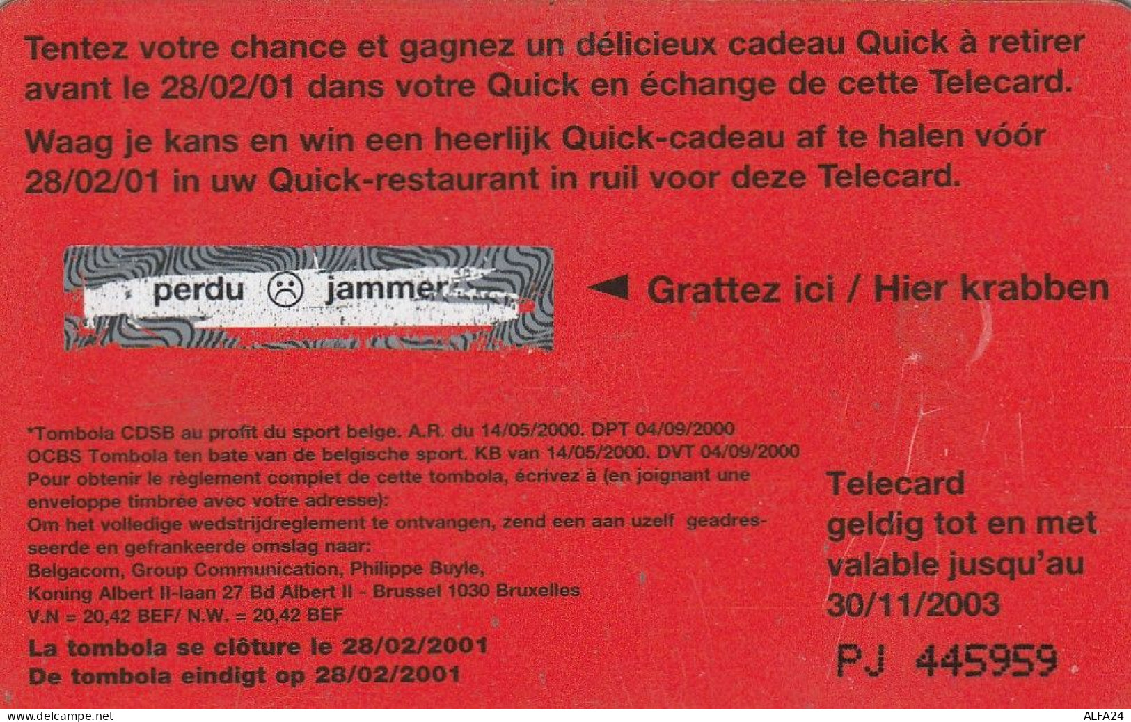 PHONE CARD BELGIO CHIP (CV6623 - With Chip