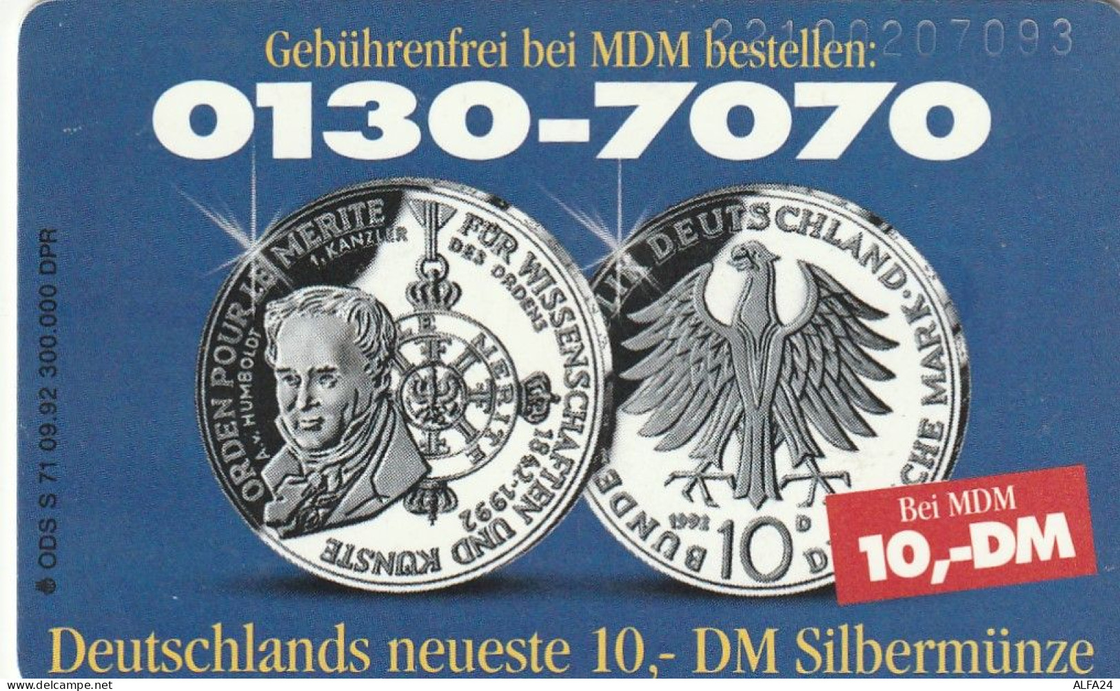 PHONE CARD GERMANIA SERIE S (CV6586 - S-Series : Tills With Third Part Ads