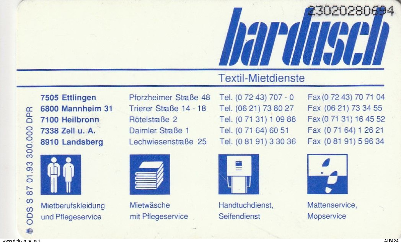 PHONE CARD GERMANIA SERIE S (CV6565 - S-Series: Schalterserie Mit Fremdfirmenreklame