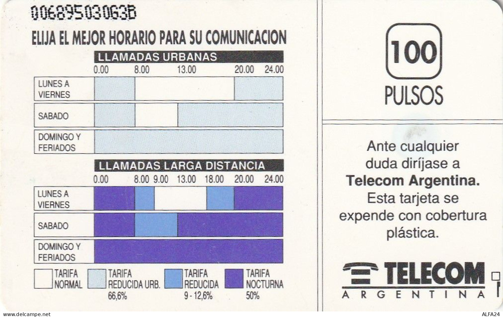 PHONE CARD ARGENTINA  (CV6552 - Argentine