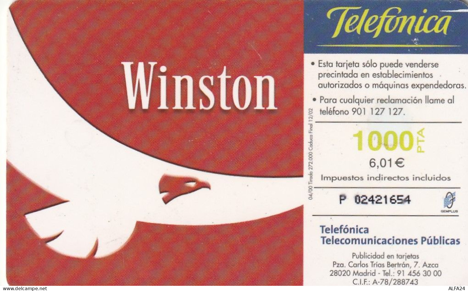 PHONE CARD SPAGNA  (CV6538 - Emisiones Básicas