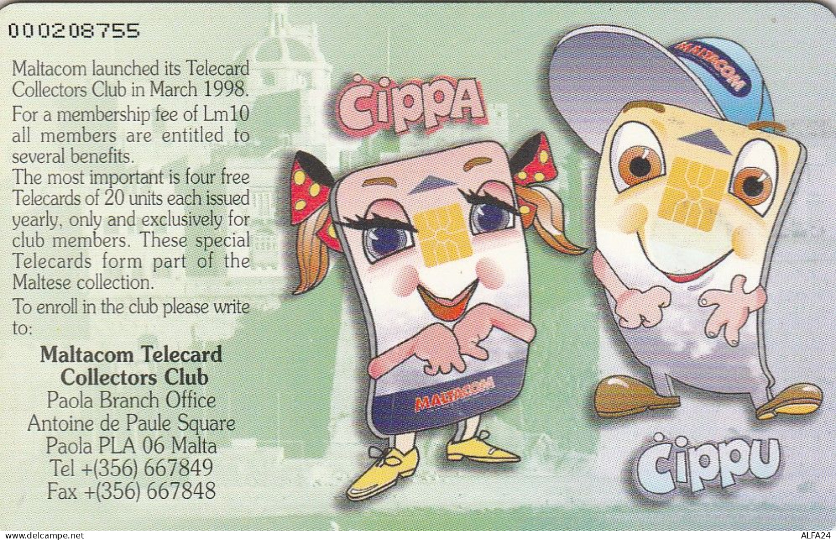 PHONE CARD MALTA  (CV6487 - Malte