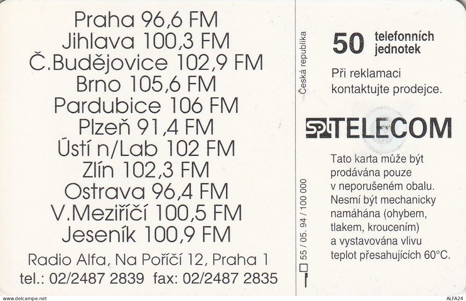 PHONE CARD REPUBBLICA CECA  (CV6513 - Tchéquie